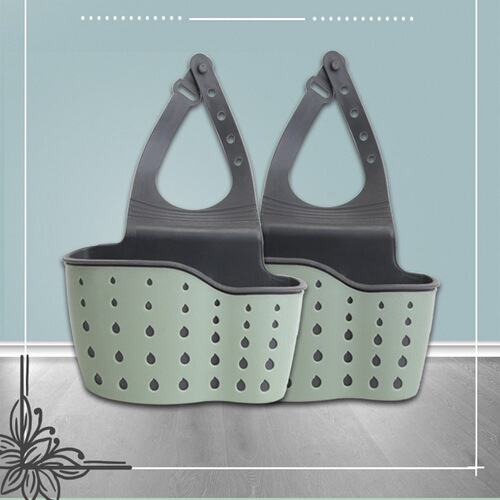 Huisi household sink rack sponge pot brush drain rack kitchen ginger and garlic storage basket double-layer drip basket drain basket