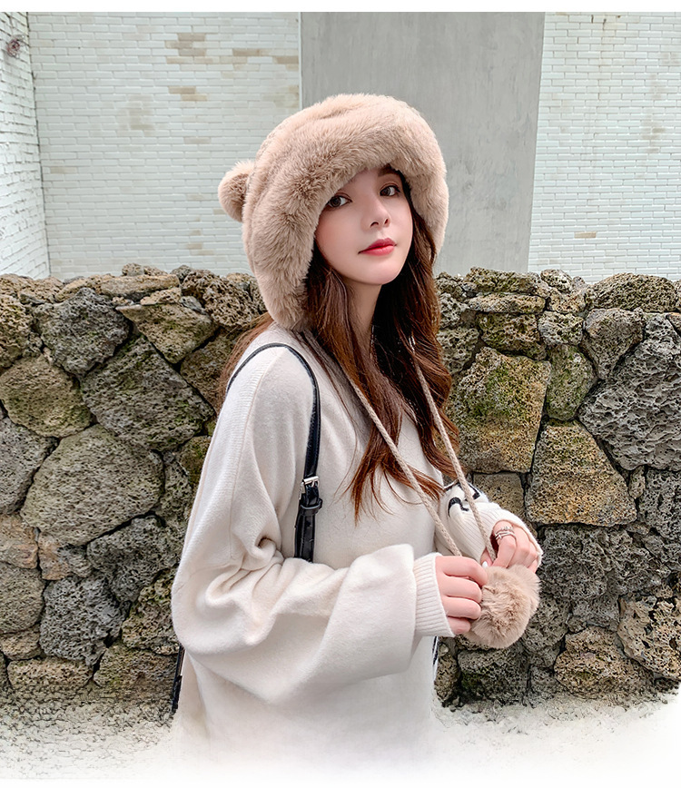 Dames wintermuts met pompon warme gebreide muts voor de herfst_voghion.com