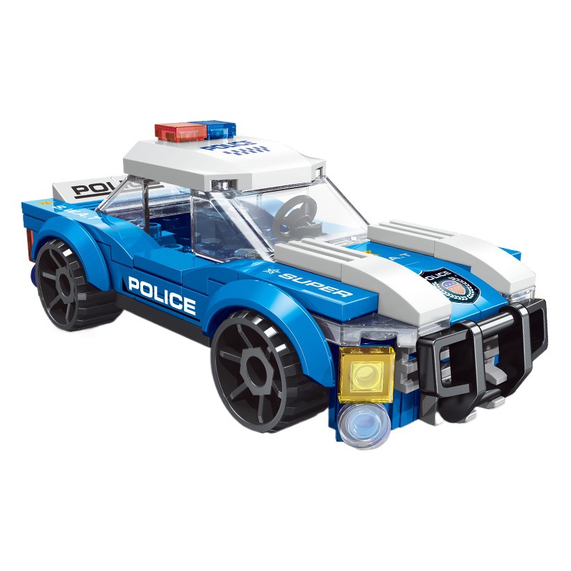 United Creative 7606 City Series, Bloques de Construcción Educativos, Ensamblaje de Partículas Pequeñas, Coche de Policía, Juguete para Niños, Dropshipping