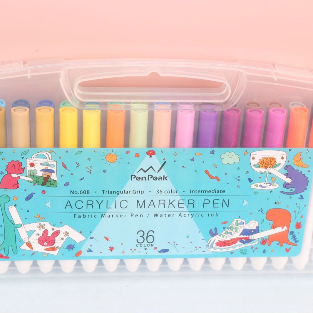 Top Tiger acrílico marcador 12/24/36/48 color cristal pluma pintura creativa DIY graffiti a base de agua