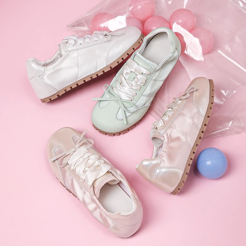[Chaobunan] 2025 primavera nuevo zapato de sola suave satin plano deportivo casual ballet zapatos de entrenamiento para mujeres