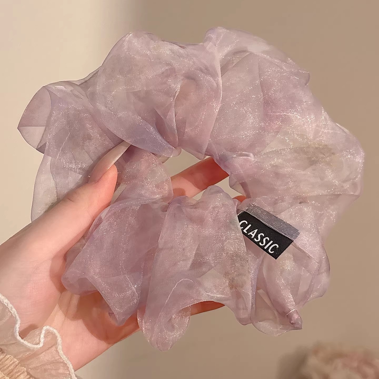 2026 nuevo estilo coreano super grande anillo de pelo intestino grande niñas de alto nivel de sensación de cabello de flores cuerdas de cabello de cordón de goma adornos para el cabello