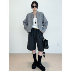 南鱼 简约精致CityLook 买手店订单微茧型线条感廓形外套夹克女秋