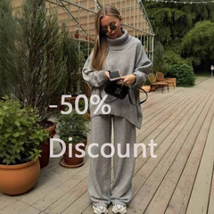 欧米のファッションの高襟のセーターのスーツの婦人服の高級感の灰色の気質の保温のストレートのズボンの2つのセットの卸売り