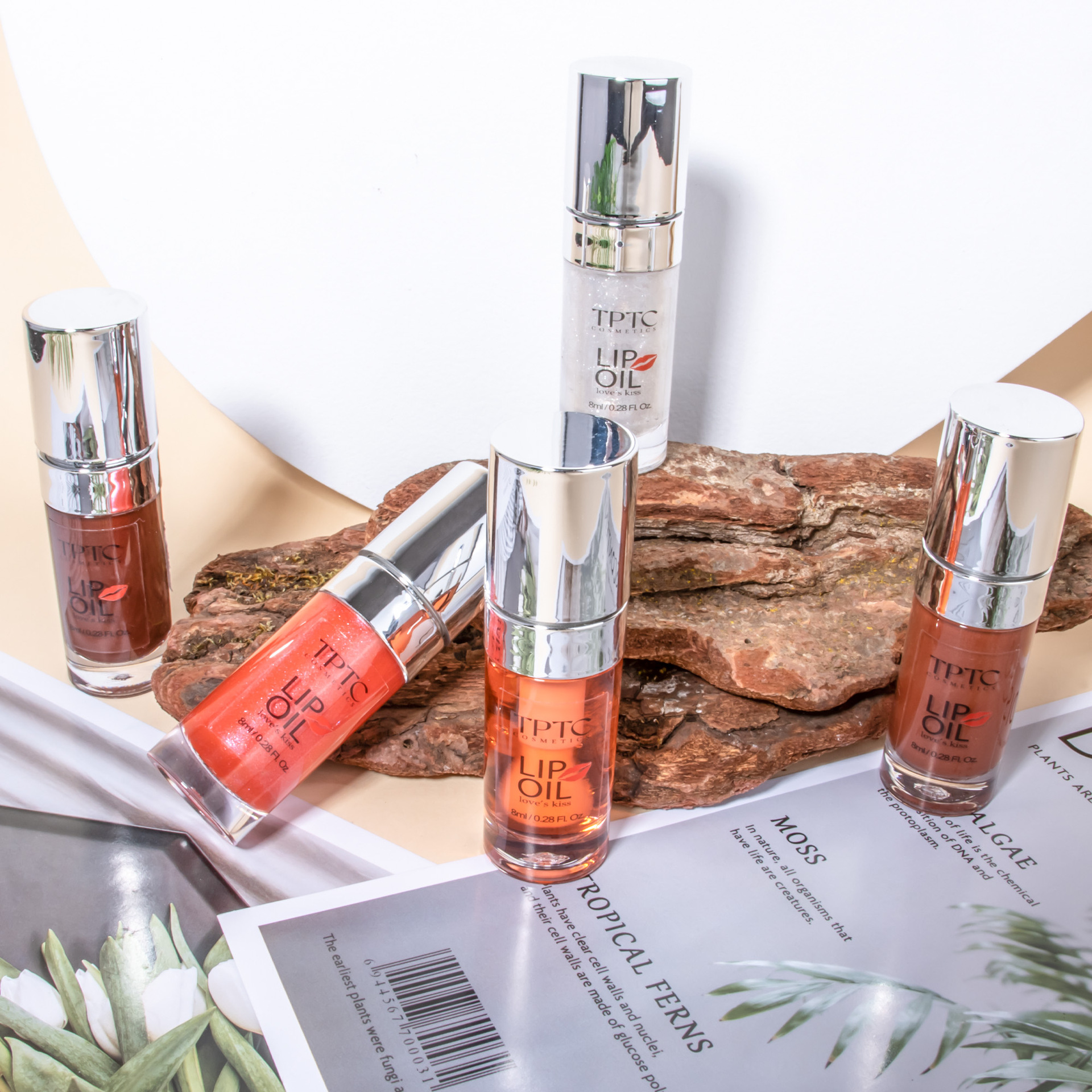 TPTC 5-color Cross-border Lip Enhancement Lip Gloss Moisturizing and Nourishing Lip Oil Glass Dudu Lip Gloss Non-stick Rim Red Lip Gloss undefined