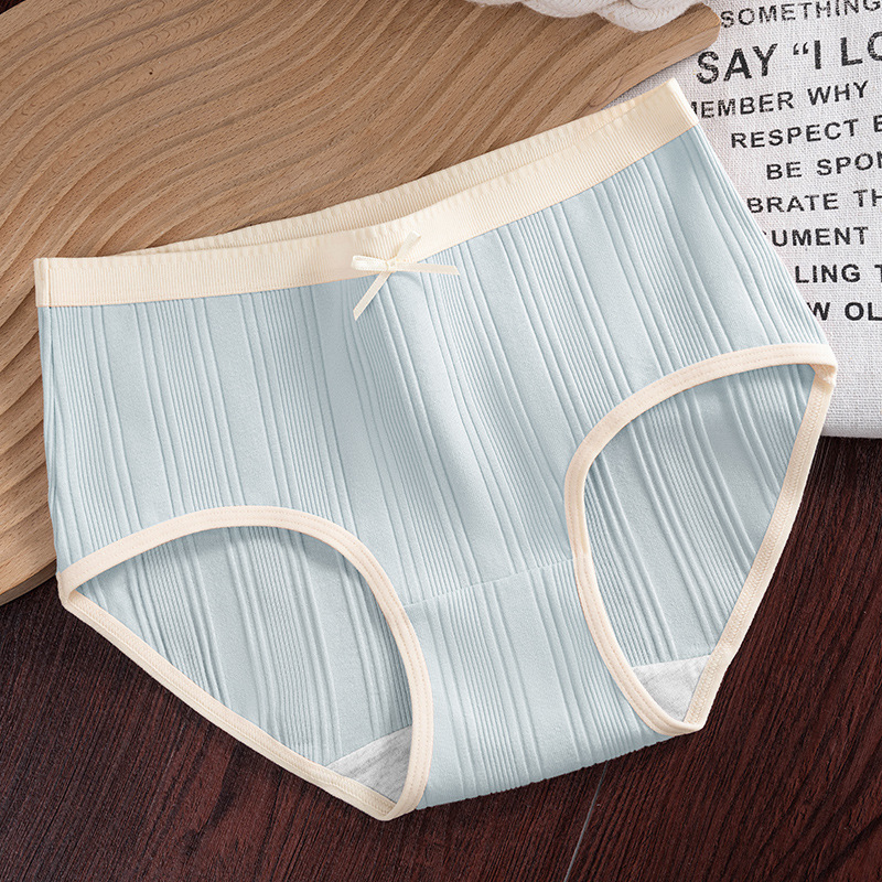 Entrepierna antibacteriana de algodón para mujer sin costuras pantalones cortos de cintura media pantalones cortos triangulares para niñas cabeza ropa interior de algodón transpirable para niñas