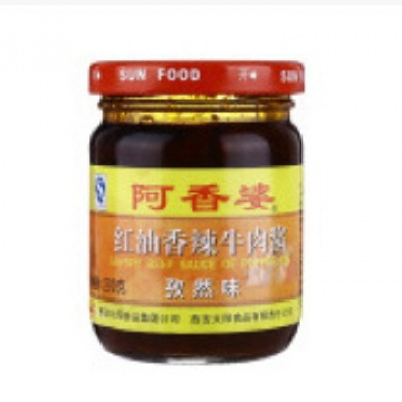 阿香婆红油香辣牛肉酱麻味200g*24瓶孜然味淡甜淡辣口味家常拌饭
