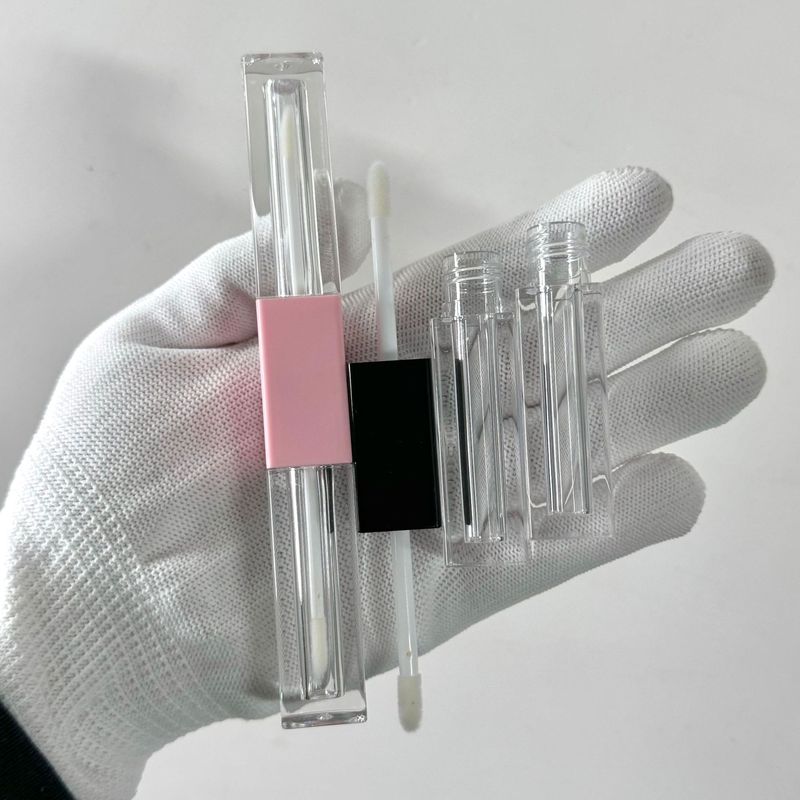 1.5ml*2/3ml*2粉色现货唇彩管包材方形双头二合一遮瑕提亮唇蜜瓶|undefined