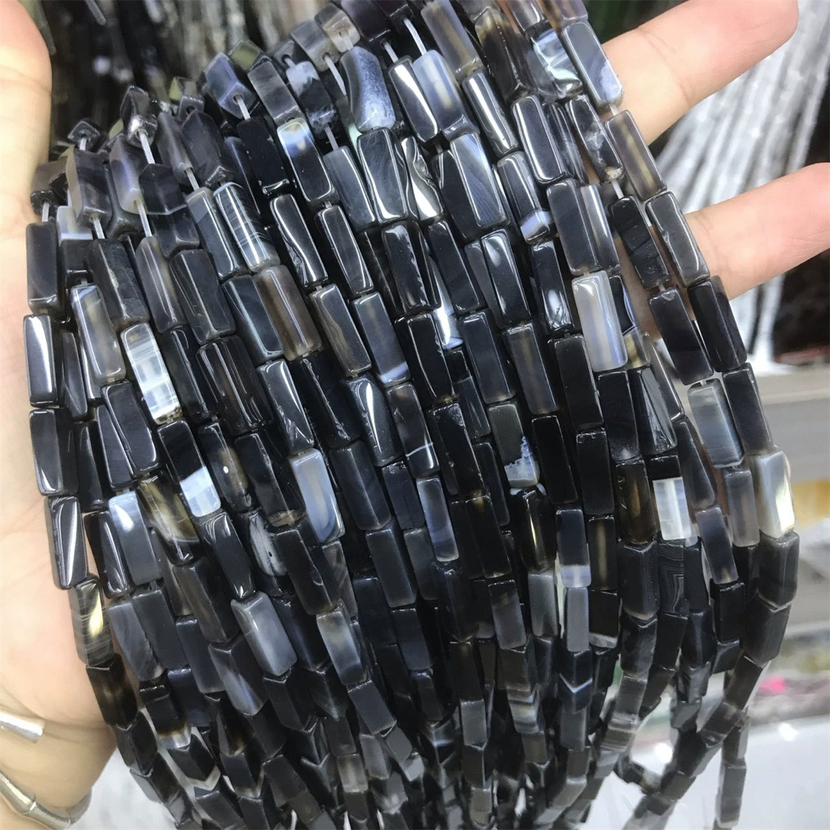 Rectangular beads, accessory, accessories, 4×13mm, DIY