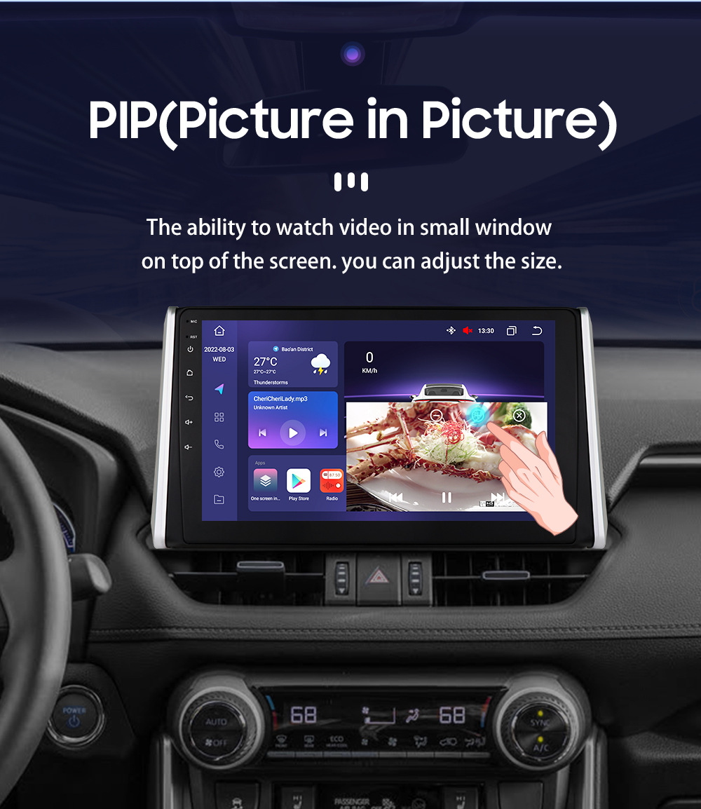 Suitable for 18-20 Toyota Rav4 Navigation Car All-In-One Wireless Carplay Smart Car Navigator
