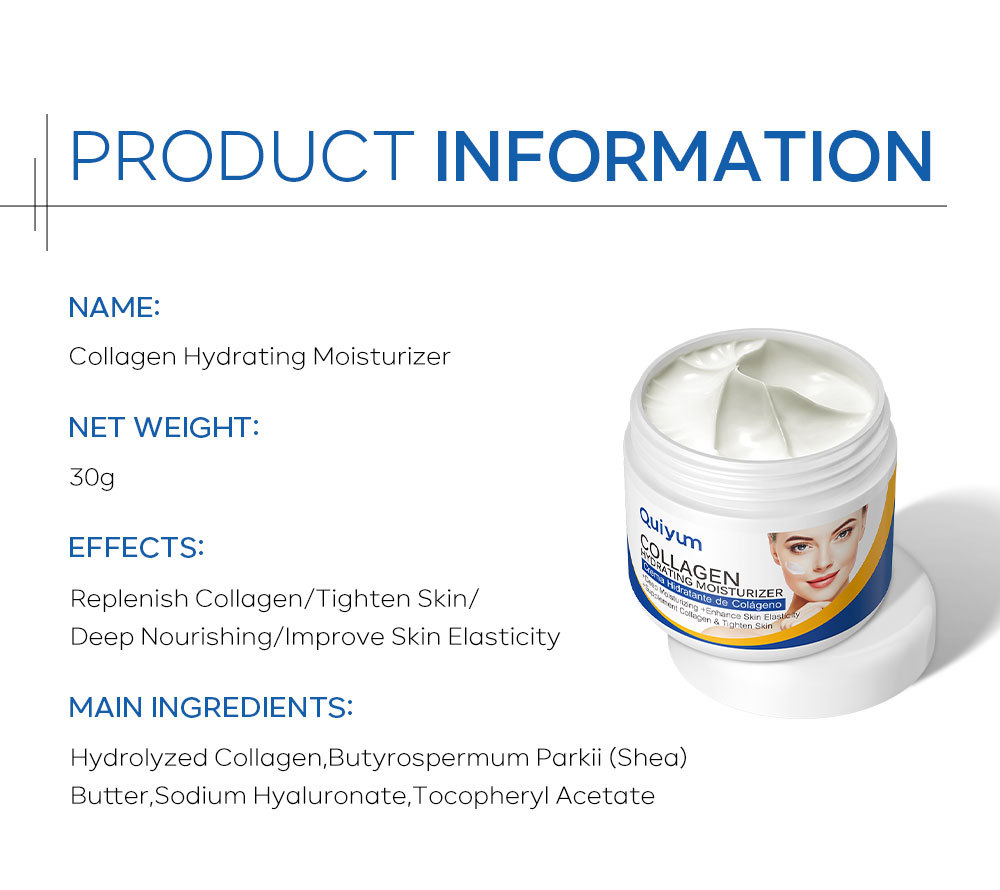 Cross-border QUIYUM Collagen Filling Cream Moisturizing Cream 30g Hydrating, Moisturizing and nourishing manufacturer in stock and available for delivery undefined
