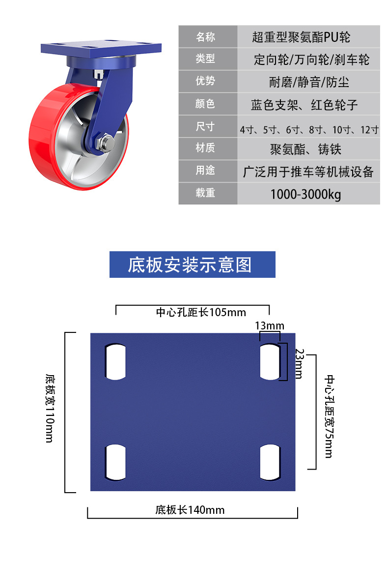 超重型??聚??PU脚?