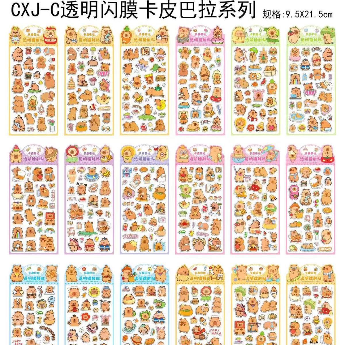 Comercio exterior explosivo Doraemon láser adhesivo creativo azul gordo robot gato material transparente decoración adhesivo al por mayor image 12