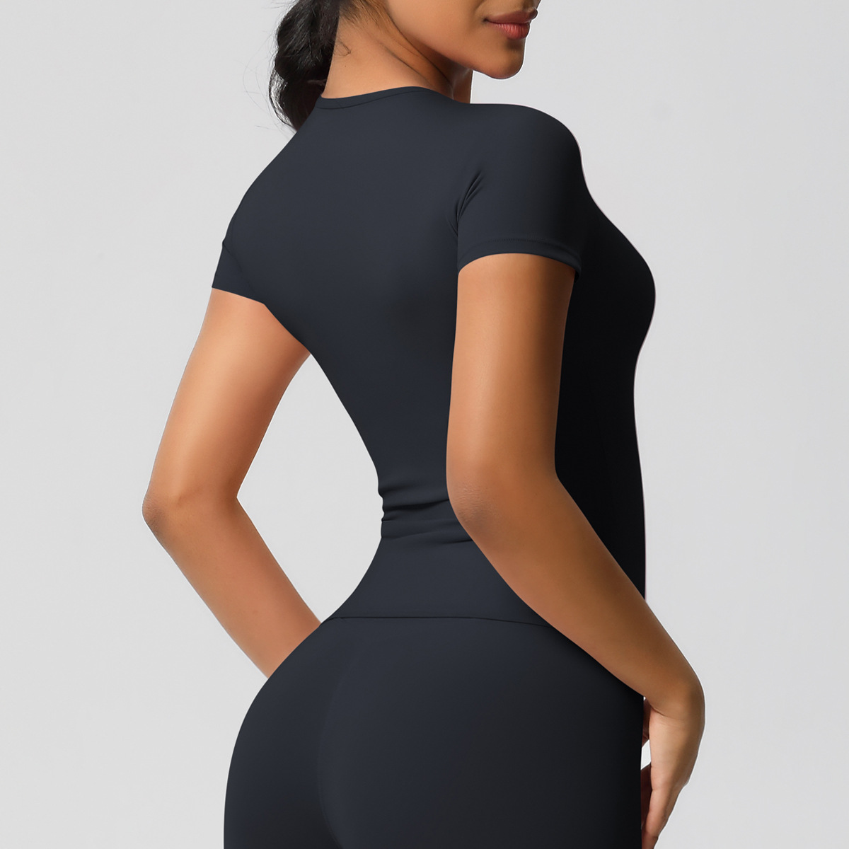 95g Weight Short Sleeve Sleeve Length Nylon, Spandex Fabric Type Regular Top Length T-shirt Tops Type Fitness, Yoga, Running Occasion Round Neck Neckline Solid Color Pattern Sport Style Style S, XL Size Sport Style Solid Color Nylon Spandex Round Neck Active Tops T-shirt 15