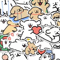 100枚の高精細模様のライン子犬のステッカーの不規則な形の装飾の携帯電話の手帳のノートのDIYは絵を貼ります。