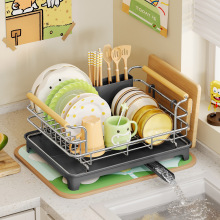 厨房置物架碗碟收纳架单层滤水碗篮台面晾碗架碗筷盘子收纳沥水架