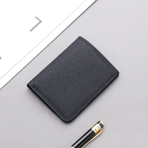 Canvas wallet vertical men's short wallet wallet men cross-border wallet men's ultra-thin men's wholesale
