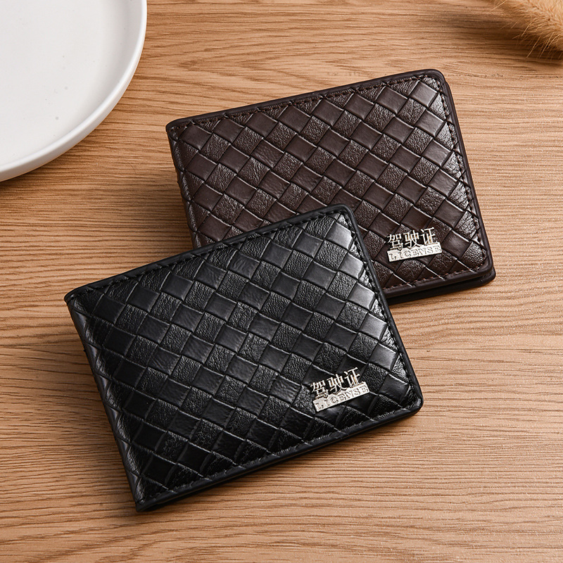 Funda de cuero para licencia de conducir, funda para tarjeta multifuncional para hombre, funda para tarjeta para licencia de conducir, carpeta para licencia de conducir, funda protectora dos en uno, bolsa de identificación