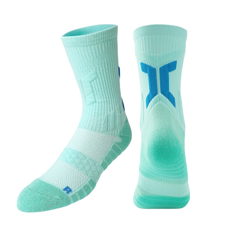 Cicada wing Combat basketball socks towel socks breathable quick-drying men's basketball sports socks Elite socks professional high-top ancient Yi
