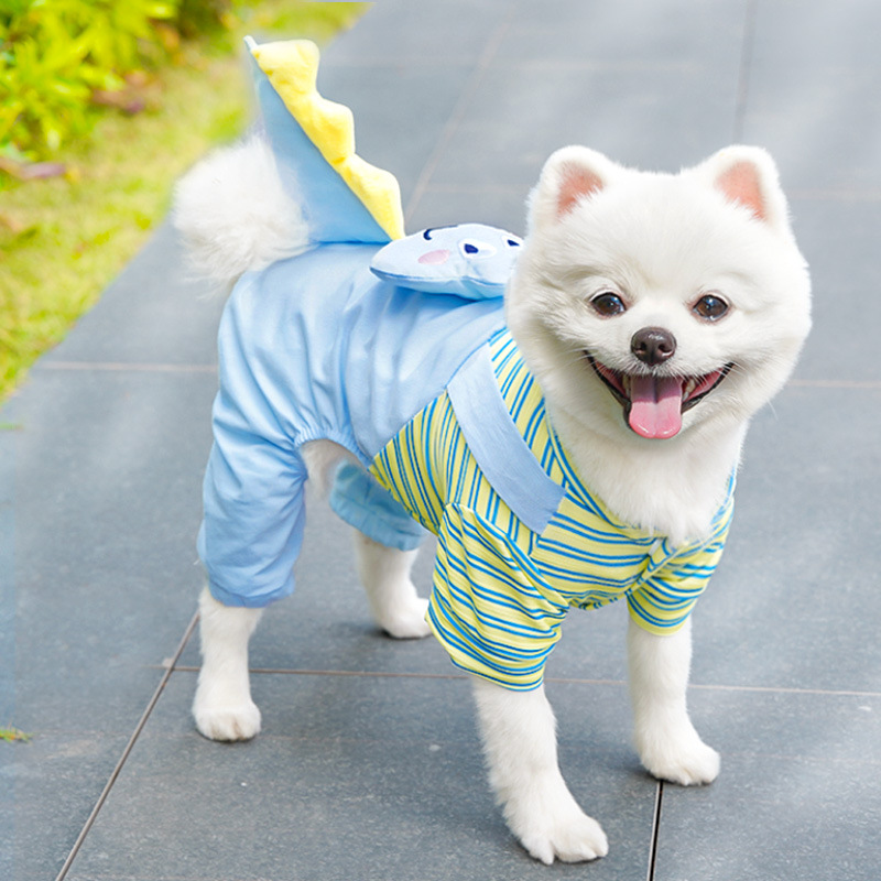 Ropa de perro, gato, ropa de perro, cinturón de dinosaurio, traje de cuatro patas, peluche, primavera y verano, artículos para gatos.