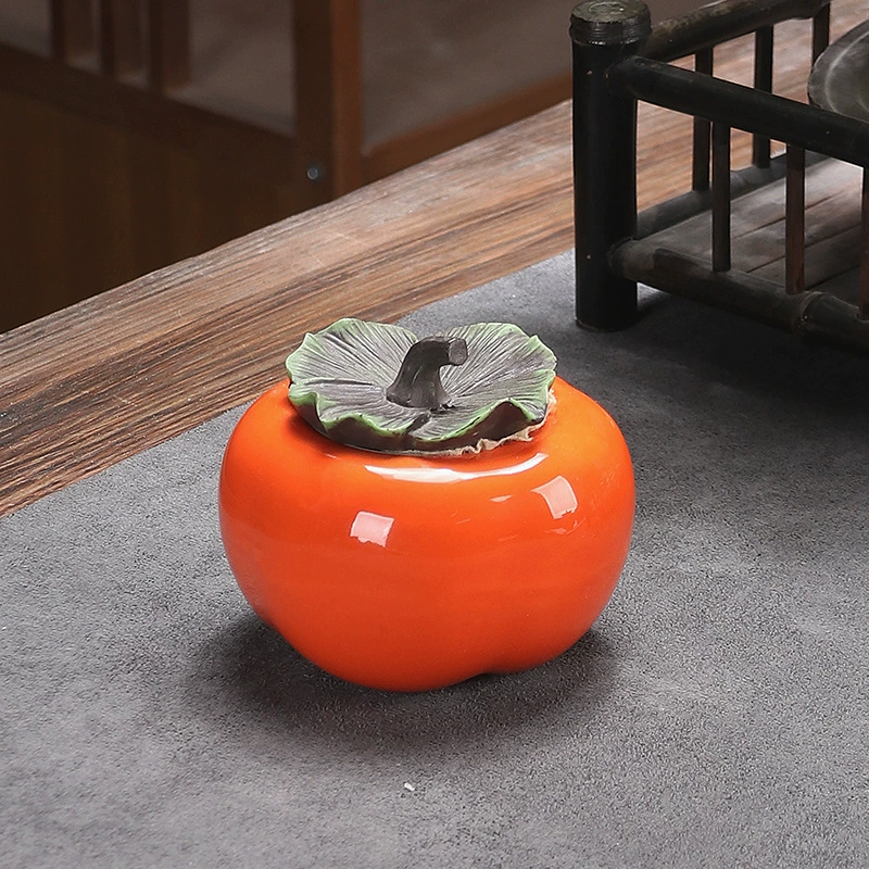Люкс-легкая керамическая persimmon чайная банка для свадьбы конфетная банка свадебные украшения, засушенные фрукты хранения