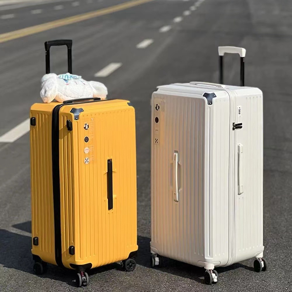 Thickened luggage with cup holder large capacity password box for male students Female fresh travel trolley case Wholesale