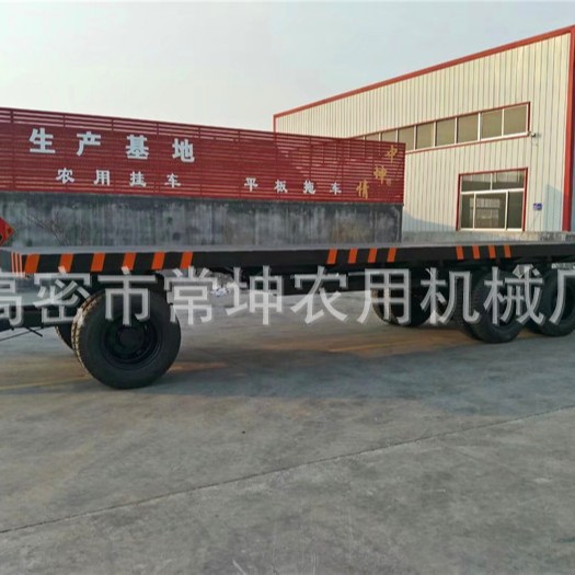 厂家供应   重型充气胎平板拖车       厂内周转平板车