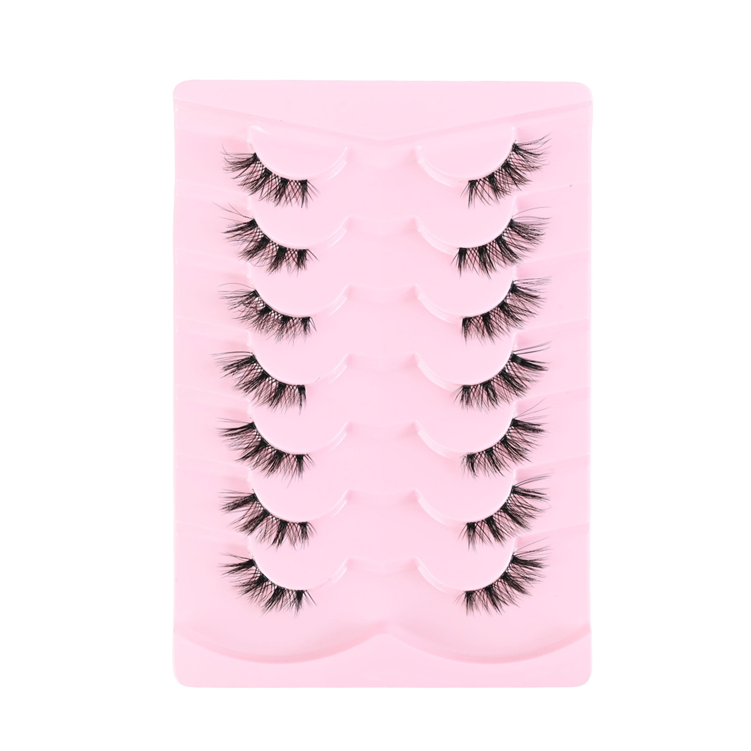 Stereo segmentado medio ojo falso pestañas DIY un solo grupo de ojos pestañas naturales suaves delgadas comercio exterior al por mayor pelos