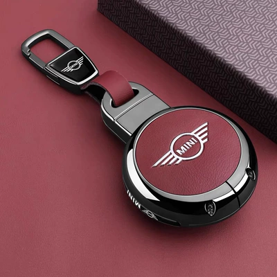 Static Rod/Key Bag: Cooper Buckle F54F55F56F60 Men and - red-leather-car-logo-buckle