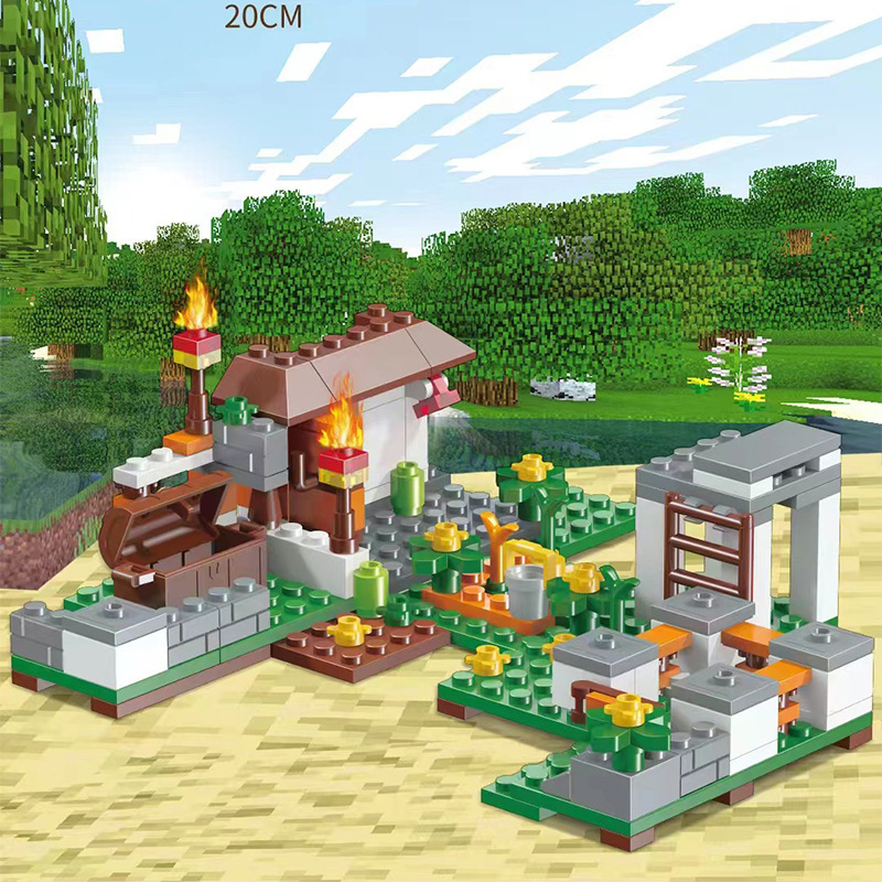 Compatible con bloques de construcción Lego mi mundo Órgano Cueva pequeña casa del árbol Aldea mina niños y niñas montado producto del rompecabezas