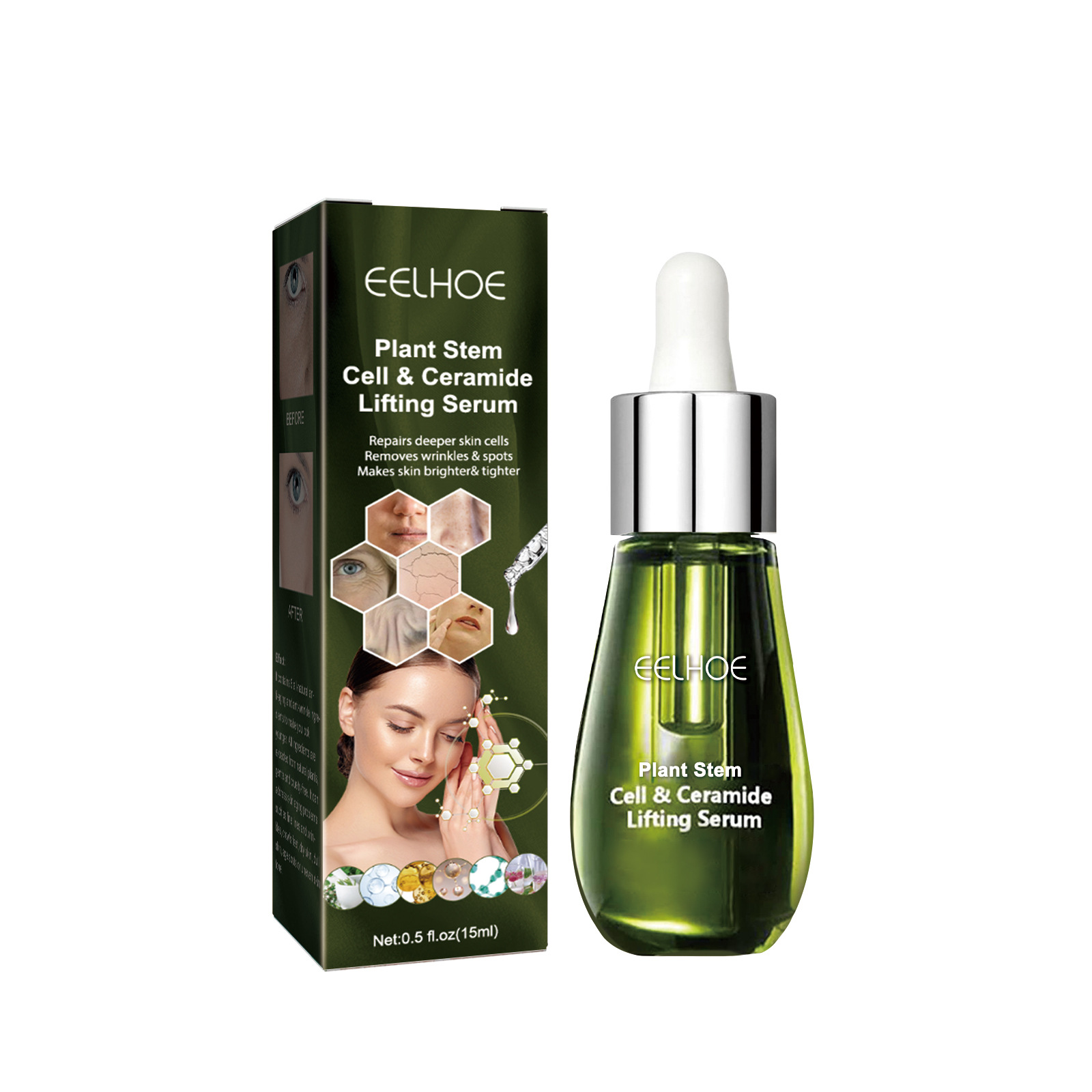 EELHOE Ceramide Firming nutre profundamente as rugas, hidrata e firma a essência da pele_voghion.com