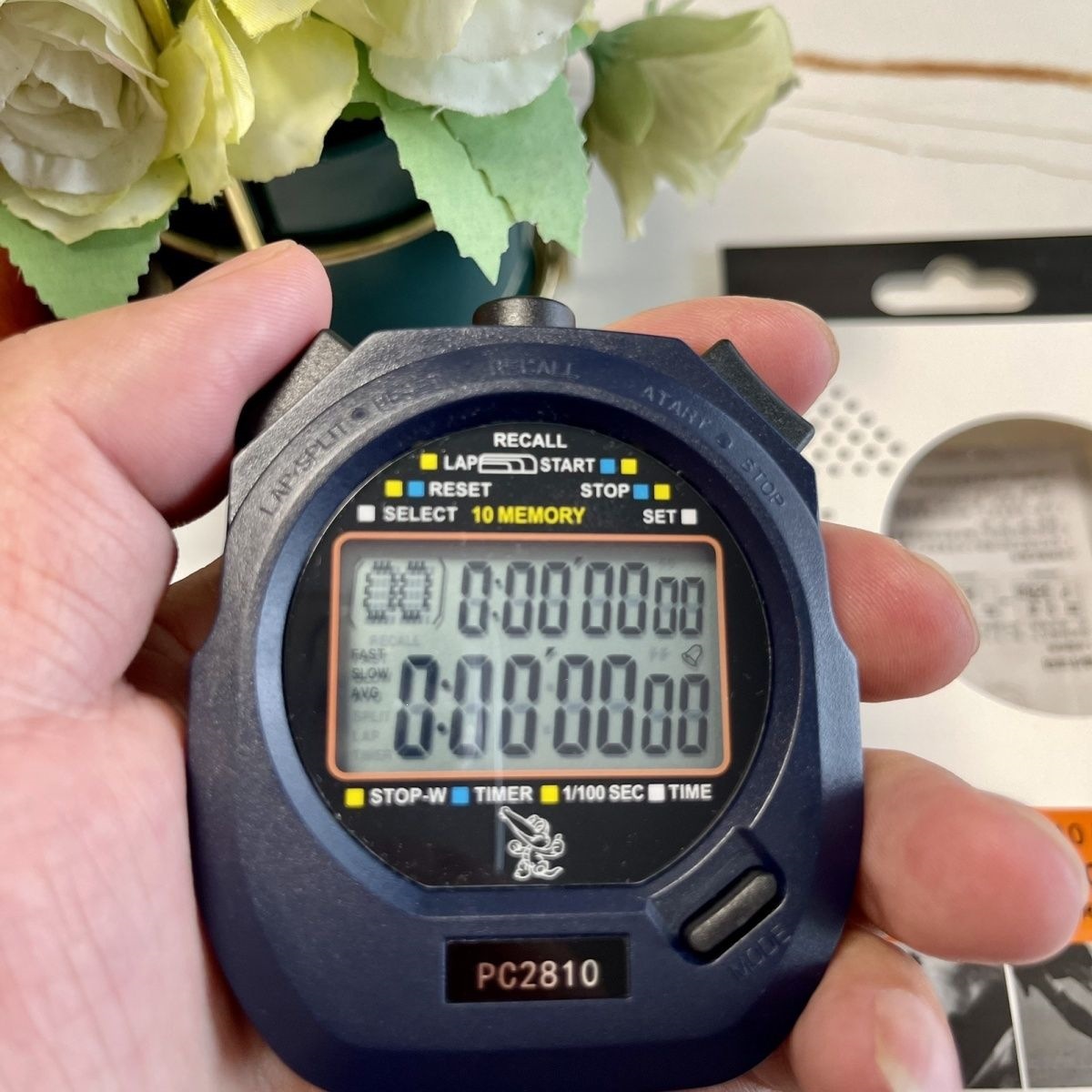 PC2810 Stopwatch, 10-track memory, suitable for referees, coaches, fitness, swimming, running, middle school entrance exams, competitions, sports, manufacturer source.
