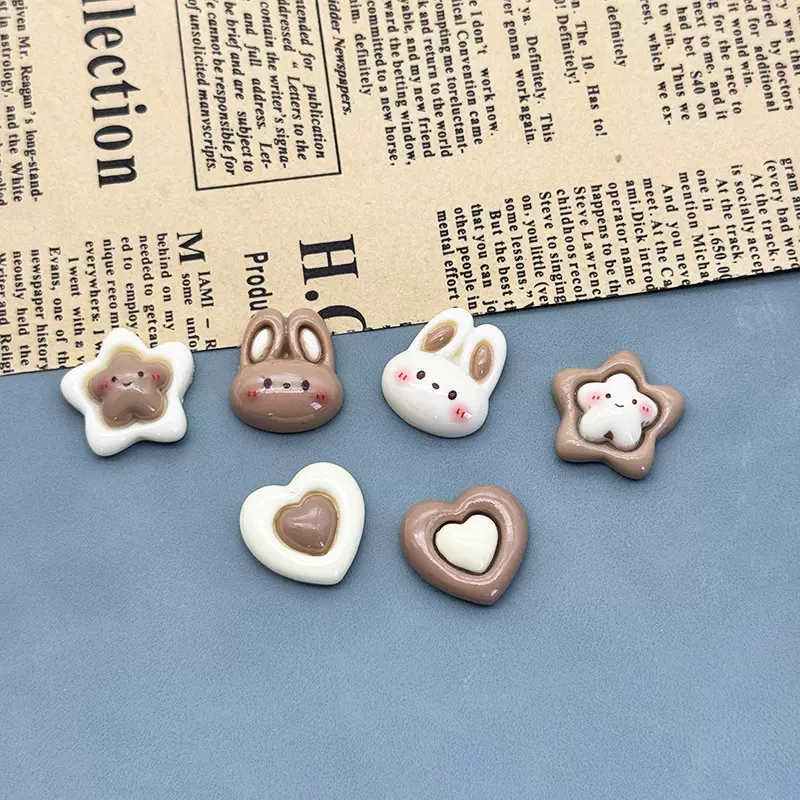 质感亮面奶茶色diy树脂饰品配件发夹发圈水杯手工材料洞洞鞋奶油