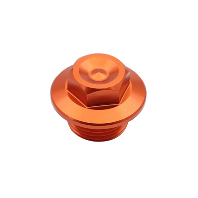 screw nut, Motorcycle wheel hub - orange-front-left-axle-cap