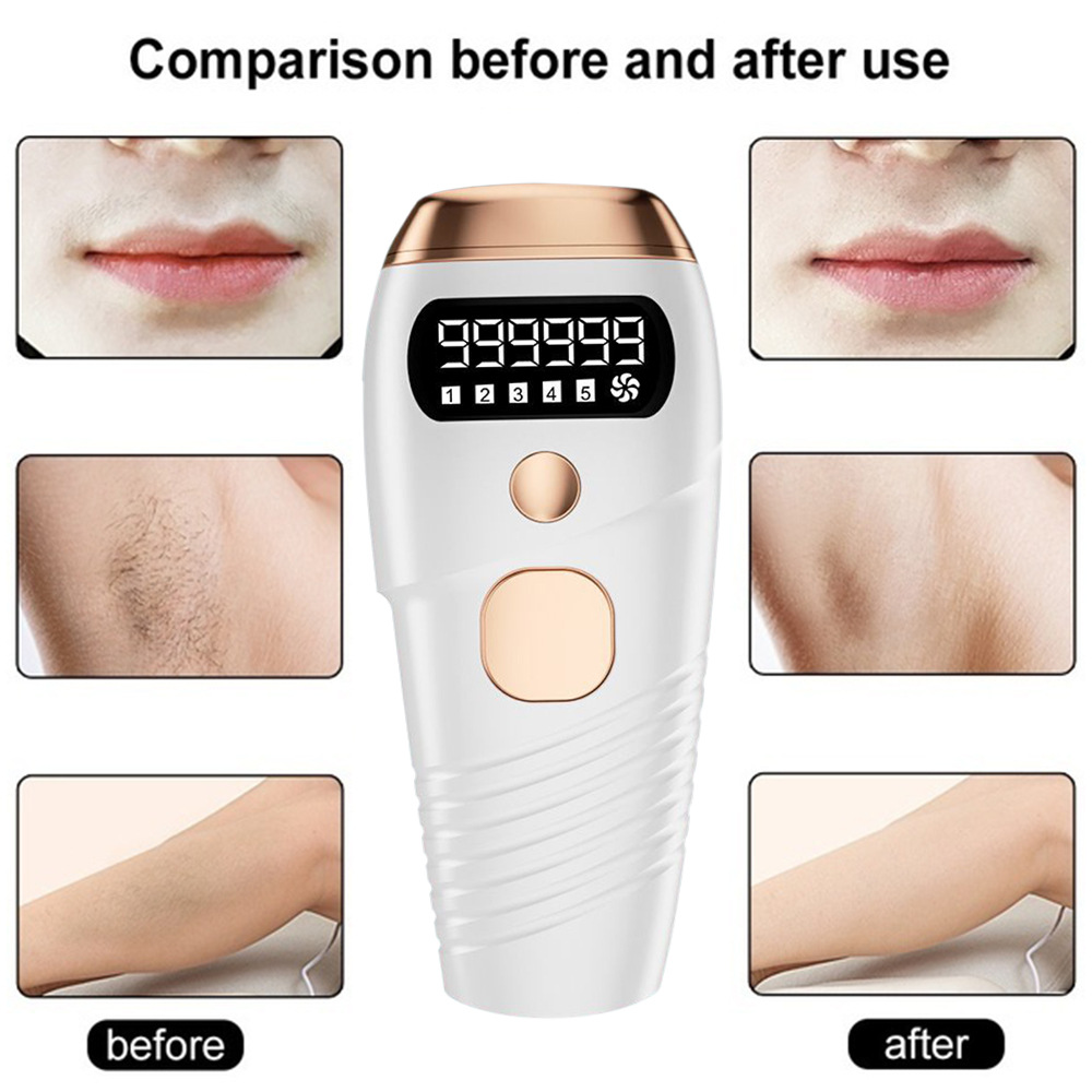 Cross-border wholesale photon skin rejuvenation device with ice-sensation skincare and 5-level adjustment, high energy hair cleaning beauty instrument gift