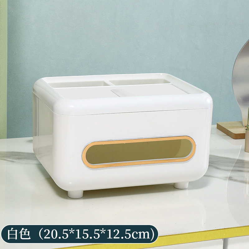 Caja de toallas de escritorio, caja de extracción de papel de lujo, caja de almacenamiento de control remoto multifuncional, almacenamiento de toallas domésticas