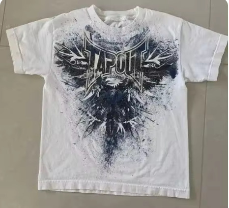 ストリート Tapout Tシャツ Y2K メンズ ヒップホップ レターグラフィック プリント オーバーサイズ Tシャツ 原宿|undefined