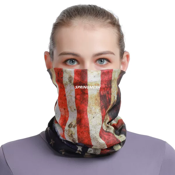 Magic headscarf, multi-purpose cycling mask, scarf, American flag pattern, custom printing available