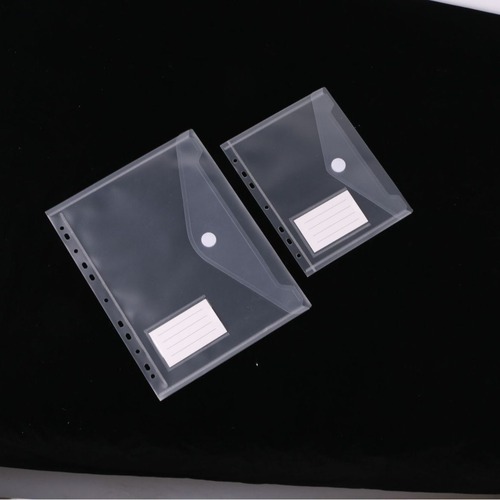 Stationery bag A4 Velcro file bag transparent waterproof and dustproof information bag 11 holes 7 holes loose-leaf student storage bag