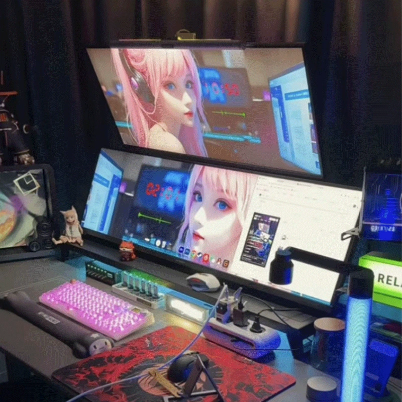 Двухрычажный кронштейн для монитора с двумя экранами, крепление для сращивания и регулировки высоты, настольная установка с воздушным приводом.