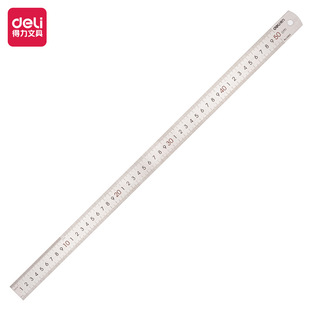 Deli 8464 steel ruler 50cm durable metal ruler 20cm office stationery wholesale