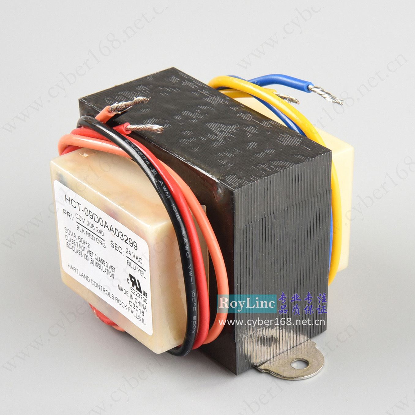 50VA 208V240V转24V 导线 ULCUL 空气能地源热泵用美式隔离变压器