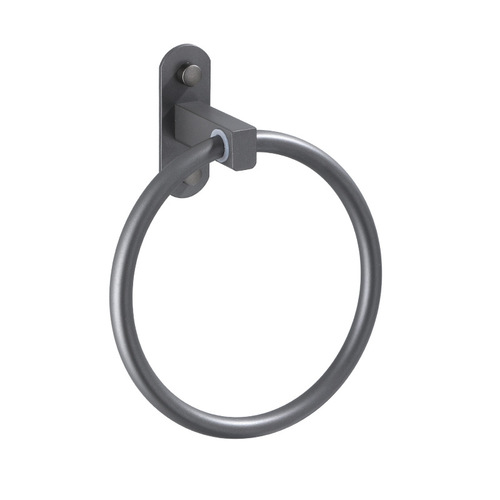 Gun gray space aluminum towel ring bathroom towel rack towel ring storage rack bathroom towel hanging punch