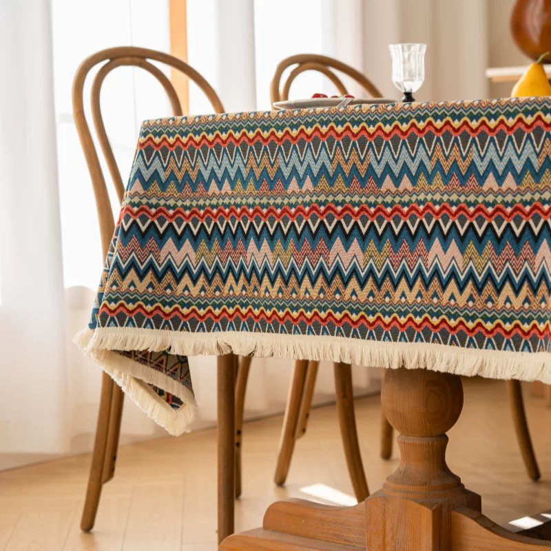Ethnic rectangular cloth, increased thickness, cotton and linen, ethnic style