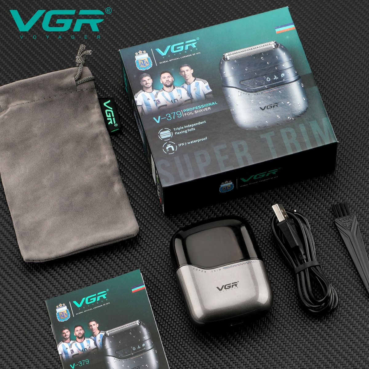Mini Travel Shaver Reciprocating Three Blade IPX7 Waterproof Electric Shaver with Long Battery Life_voghion.com