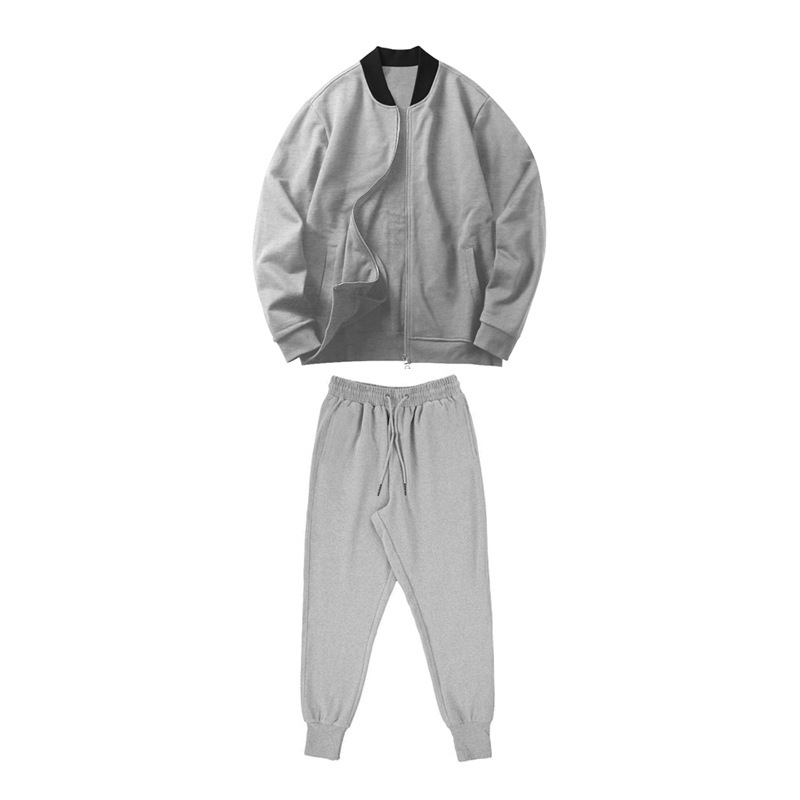 700g Weight Long Sleeve Sleeve Length Cotton Blend, Polyester Fabric Type Pants Sets Sets Type 2 Pieces Set Quantity Casual Occasion Collarless Neckline Regular Fit Fit Type Solid Color Pattern Spring, Autumn Season Men's Gender Simple Style Style Casual Men's Simple Style Solid Color Cotton Blend Polyester Pants Sets 74