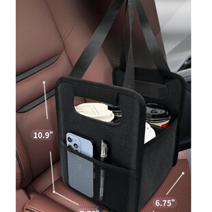 Beverage Takeout Insulated Storage Box with Outer Straps, Handle and Adjustable Partitions, Large Capacity and Can Be Customized