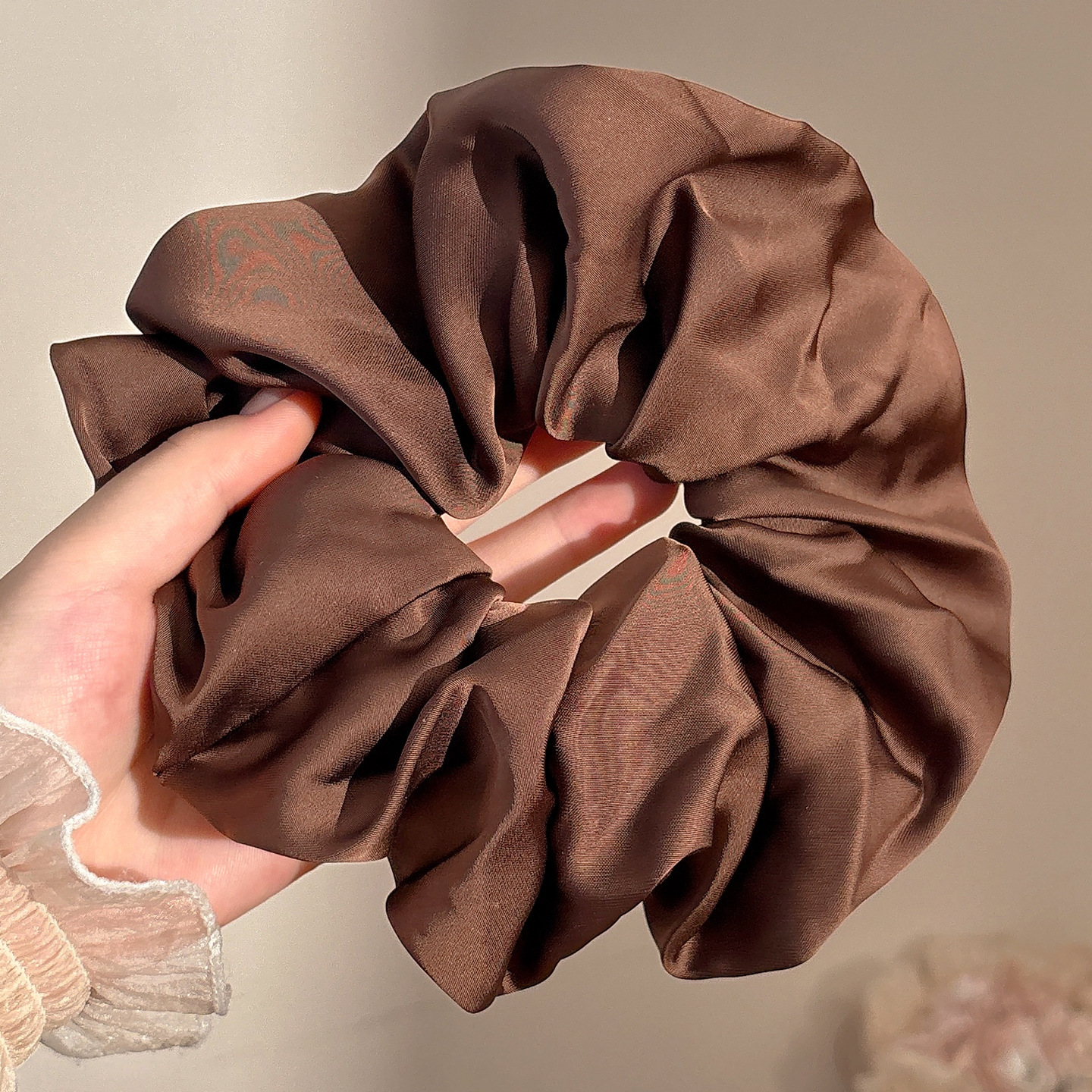 2026 nuevo estilo coreano super grande anillo de pelo intestino grande niñas de alto nivel de sensación de cabello de flores cuerdas de cabello de cordón de goma adornos para el cabello
