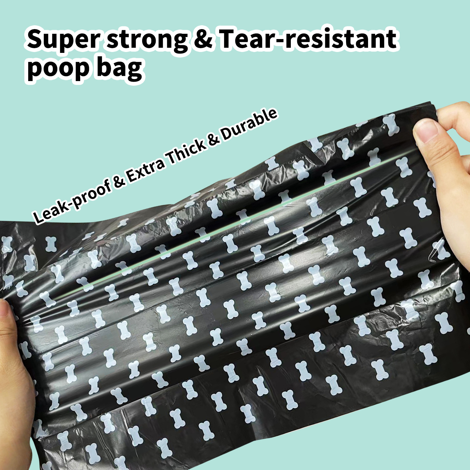 Transfronterizo spot 1.5 seda negra bolsa de basura para mascotas bolsa de heces para perros y gatos degradable bolsa de plástico caja de bolsa de heces