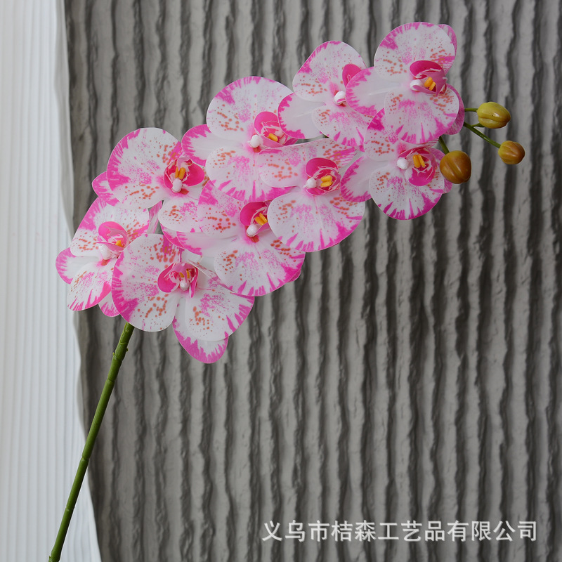Flores de alta calidad 9 cabezas 7 cabezas 5 cabezas orquídeas mariposa sensación realista tela de seda de película flores falsas decoración de boda nórdica